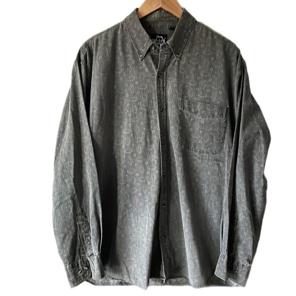 Woolrich Other - Vintage Woolrich Faded Patterned Print Long Sleeve Cotton Buttondown